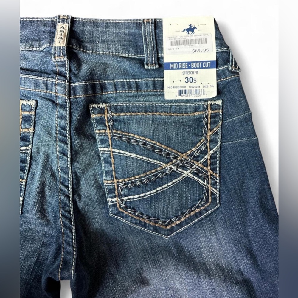 NWT Ariat Mid Rise Denim Jeans - Picture 6 of 8